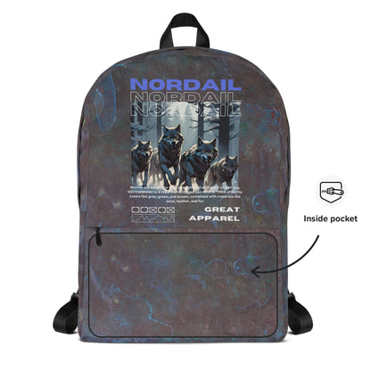 Backpack (Modern Typography Wolves)