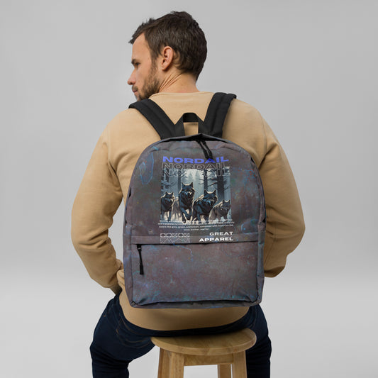 Backpack (Modern Typography Wolves)