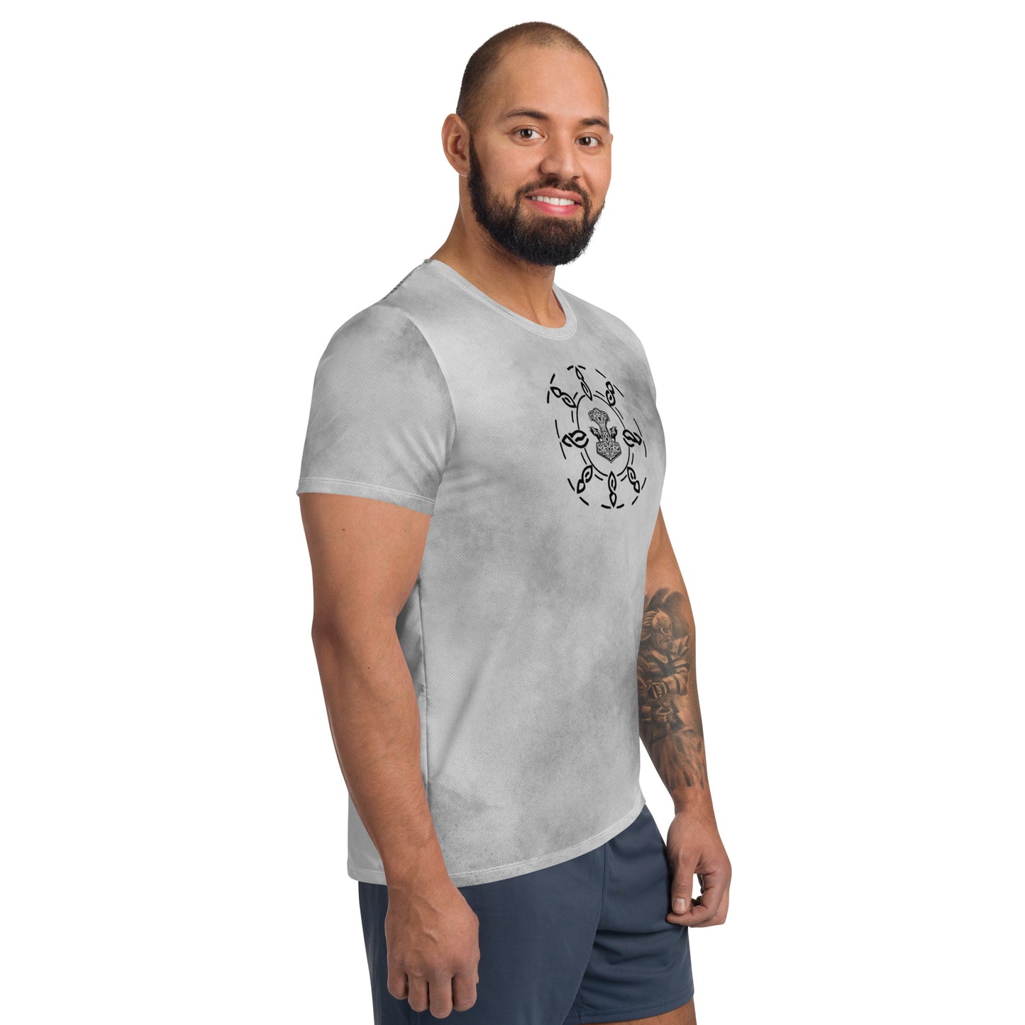 Men's Athletic T-shirt (Viking) Grey