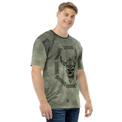 Men's T-shirt (Vivid Viking Skull)