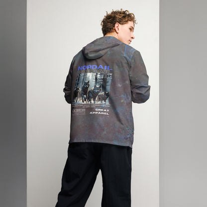 Men’s Windbreaker (Modern Typography Wolves)