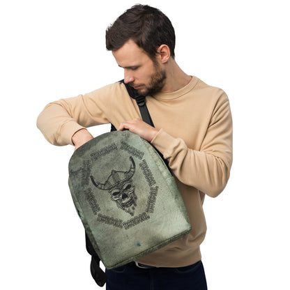 Minimalist Backpack (Vivid Viking Skull)