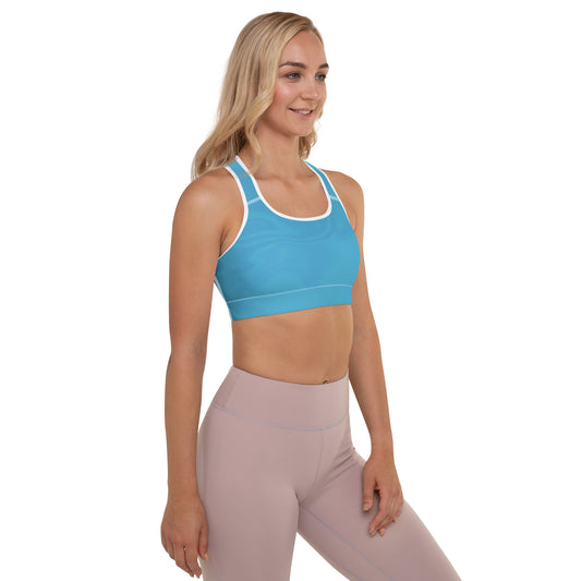 Padded Sports Bra (Whimsi Waves)