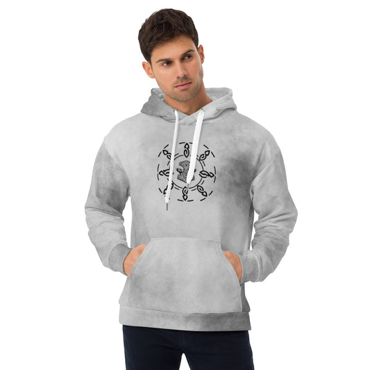 Sudadera con capucha unisex (Vikingo) Gris