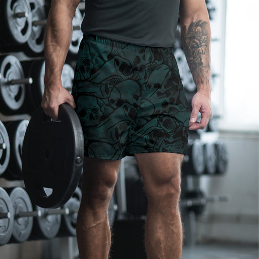 Unisex Athletic Long Shorts (Skulls Of Tundra)