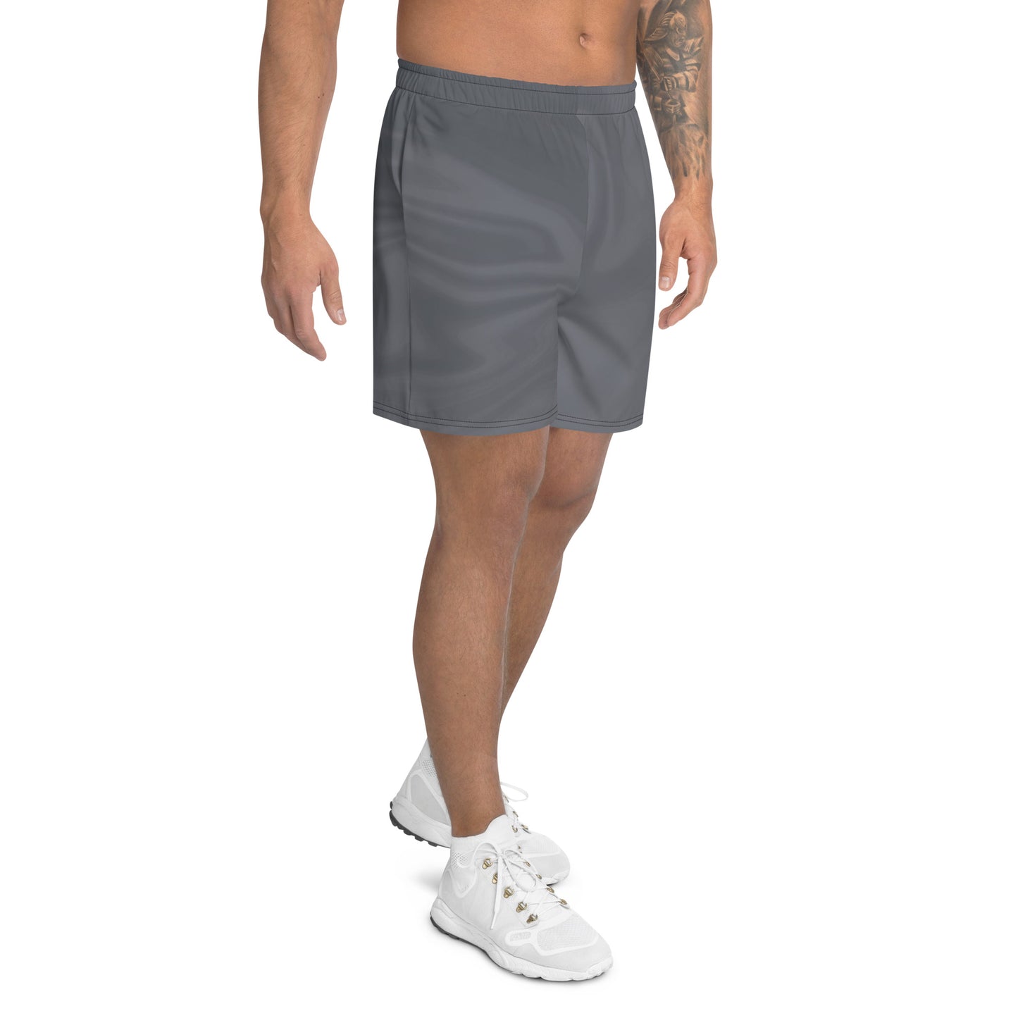 Unisex Athletic Long Shorts (Dark Waves)