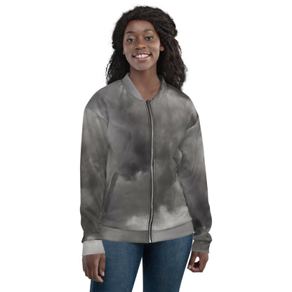 Unisex Bomber Jacket (Dark Clouds)