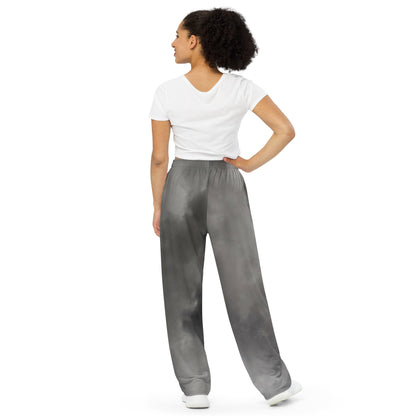 Unisex Wide-Leg Pants (Dark Clouds)