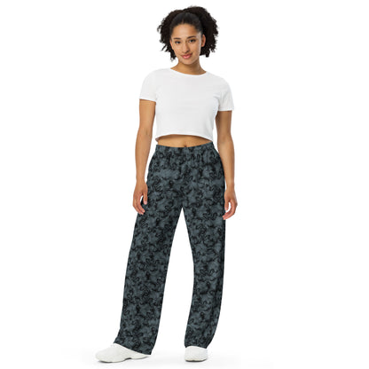 Unisex Wide-leg Pants (Wolfs Of Fire)