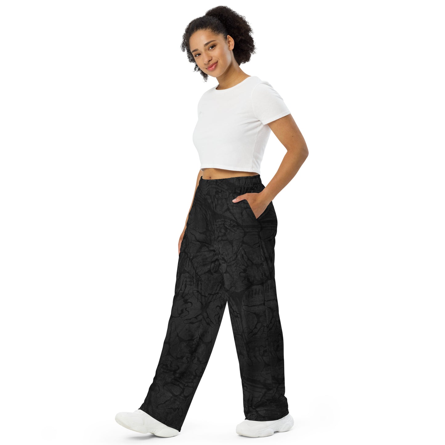 Unisex Wide-Leg Pants (Hands Of Darkness)