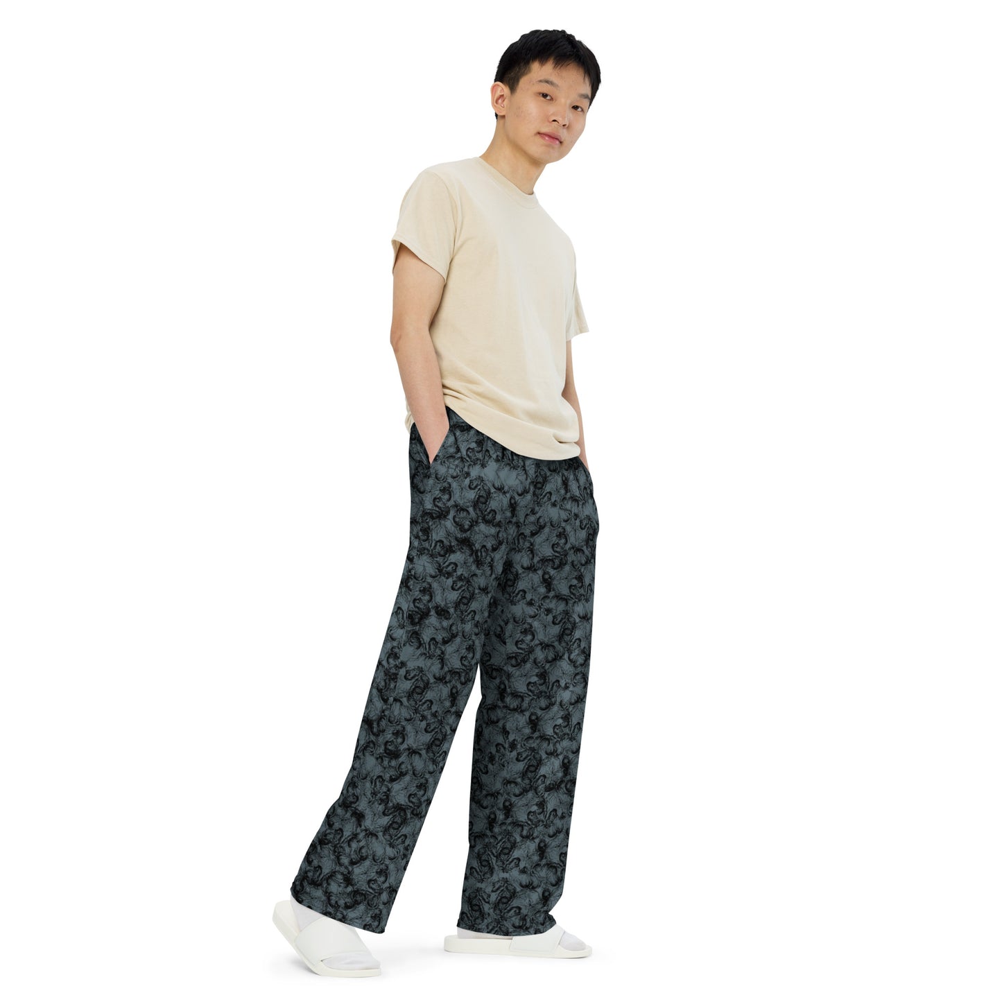 Unisex Wide-leg Pants (Wolfs Of Fire)