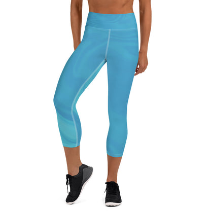 Yoga Capri Leggings (Whimsi Waves)