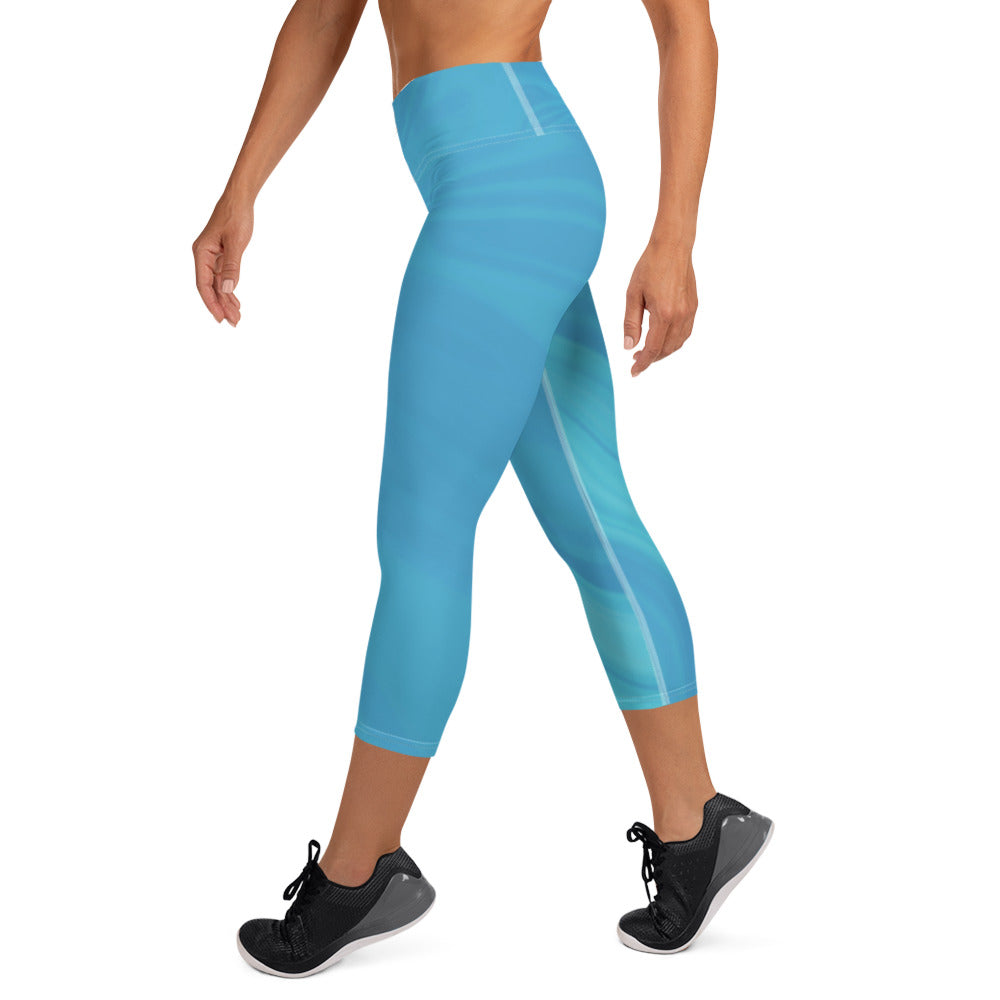 Yoga Capri Leggings (Whimsi Waves)