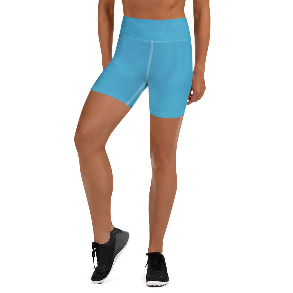 Yoga Shorts (Whimsi Waves)